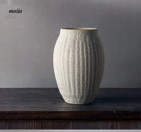 JOTO Handmade Rough Pottery Vase Japanese Flower Ware from JOTO