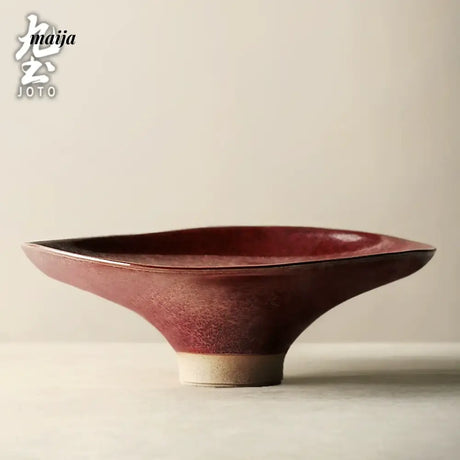 JOTO Japanese Rough Pottery Fruit Plate Sushi Tableware from JOTO