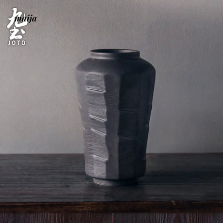 JOTO Handmade Rough Pottery Vase Japanese Flower Ware from JOTO