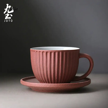 JOTO Eleven Color Japanese Rough Pottery Couple Coffee Cup from MOSE