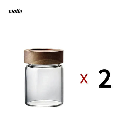 JOTO Eleven Color Glass Storage Tank Solid Wood Lid from MOSE