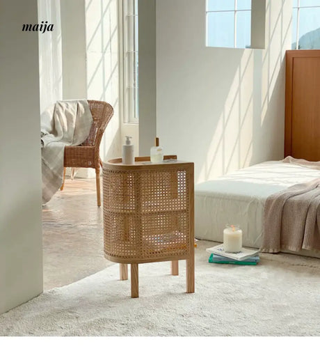 RATTAN CRAFTSMAN Scandinavian Sofa Bedside Table from RATTAN CRAFTSMAN