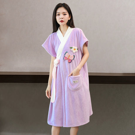NUANYOU Wearable Bath Towel with Bathrobe from Nuanyou