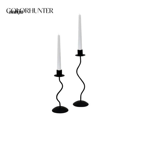 COLOURHUNTER Black Metal Retro Jewelry French Retro Style Candle Holder from maija