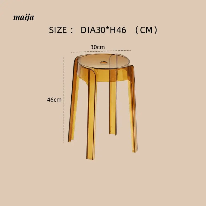LOWERLEFT Transparent Low Plastic Stool from Lower Left