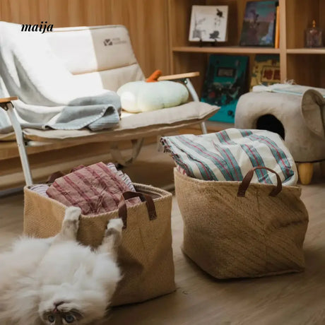 MUYE Square Woven Laundry Basket from MUYE