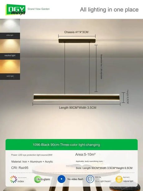 GVG Double-Layer Long Bar Chandelier from GVG