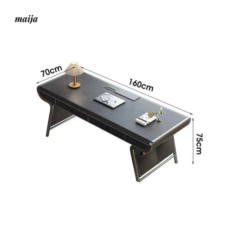 Brentwood Saddle Leather Office Desk from AI