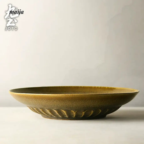 JOTO Japanese Round Plate Creative Retro Tableware from JOTO