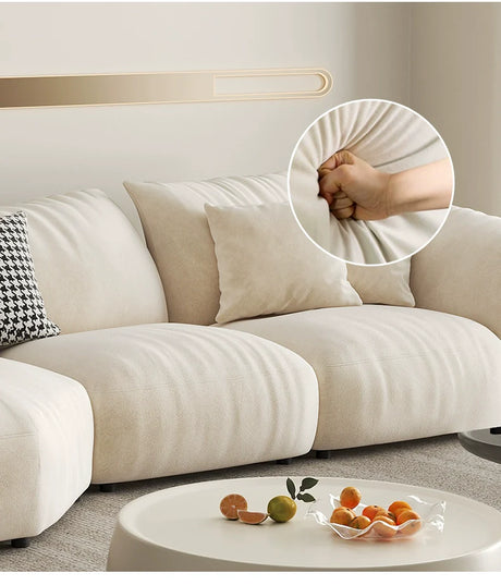 LATE AUTUMN Classic Cream Sofa with Elegant Details from LATE AUTUMN