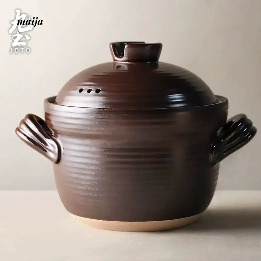 JOTO Double Lid Sand Pot High Temperature Ceramic Cooker from JOTO