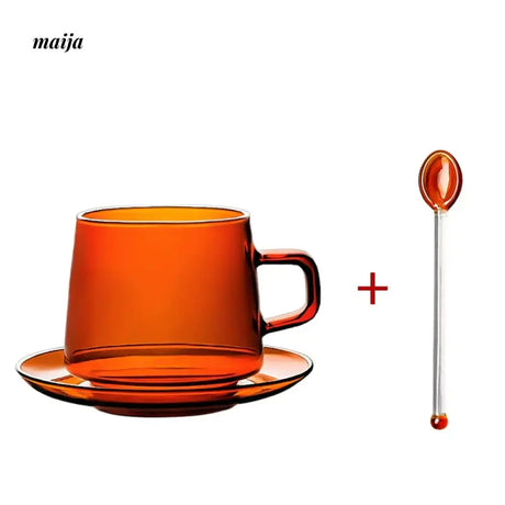 JOTO Borosilicate Handle Milk Coffee Cup with Disc from JOTO