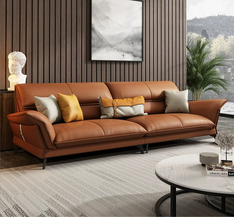 DIPU Tate Minimalist Italian Leather Sofa from DIPU
