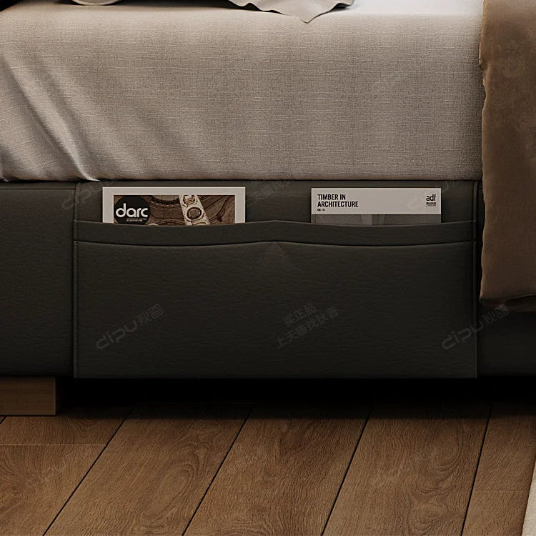 DIPU Ivy Minimalist Russian Pine Leather Sofa from DIPU