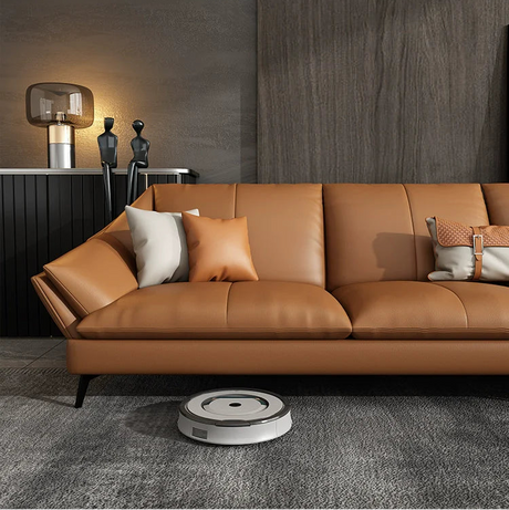 DIPU Harper Minimalist Leather Scandinavian Sofa from DIPU