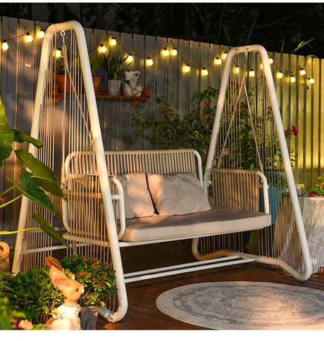 MOJIA Tavian Double Hanging Swing Chair for Cozy Outdoor Leisure from MOJIA