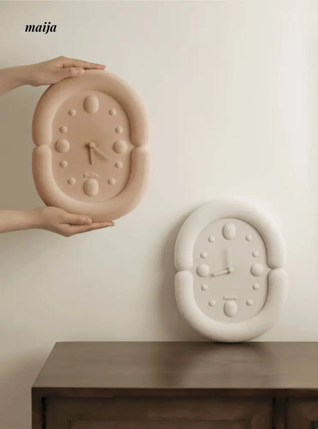 Fuzzy Oval Wall Clock from maija