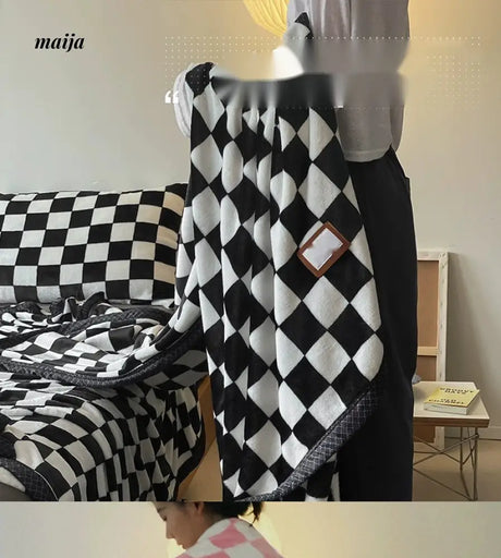 MAN YUE HOME INS Milk Plush Air Conditioning Blanket for Sofas from JOINFIT