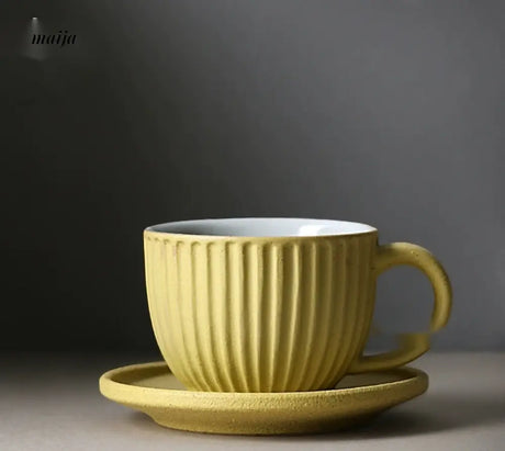 JOTO Eleven Color Japanese Rough Pottery Couple Coffee Cup from MOSE