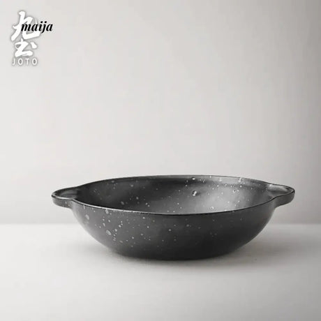 JOTO Six Color Rough Pottery Soup Bowl Handmade Retro Glazed from JOTO