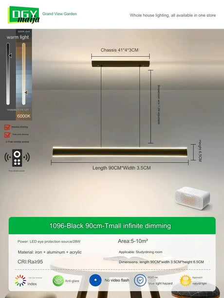 GVG Double-Layer Long Bar Chandelier from GVG