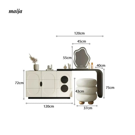 BAIZHI Komorebi Dressing Table with Cabinet from BAIZHI
