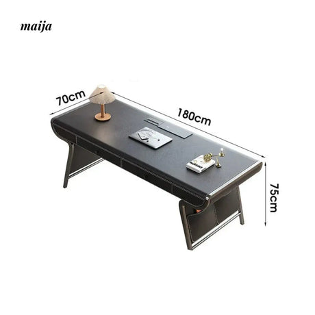 Brentwood Saddle Leather Office Desk from AI