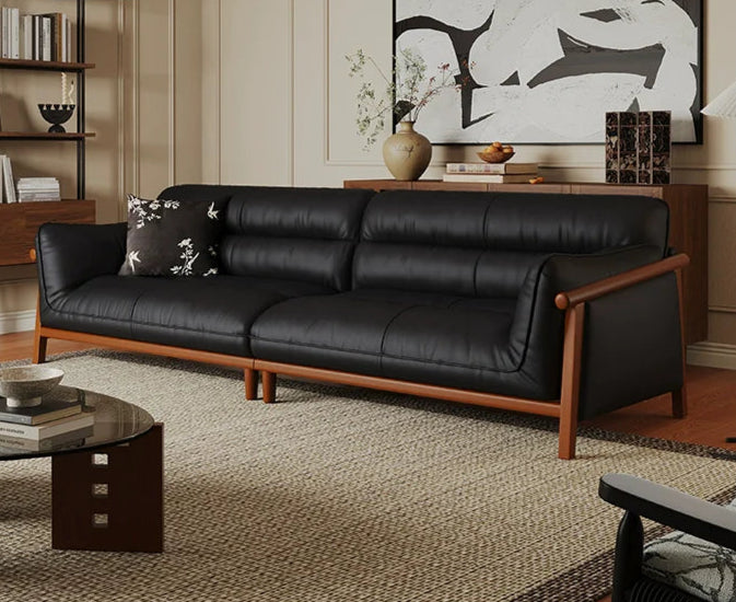 SAMMI Ruby Antique Three-Seater Leather Sofa from SAMMI