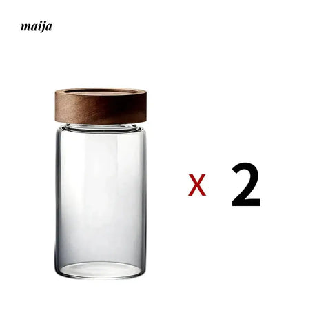 JOTO Eleven Color Glass Storage Tank Solid Wood Lid from MOSE