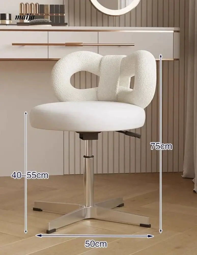 Princess Rotating Cream Dressing Stool from maija