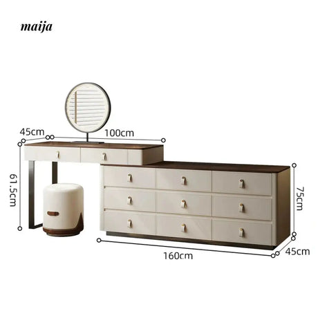 BAIZHI Jaime Dressing Table and Cabinet from BAIZHI