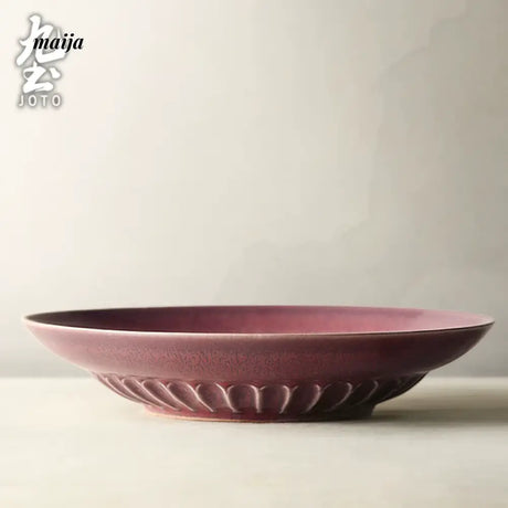 JOTO Japanese Round Plate Creative Retro Tableware from JOTO