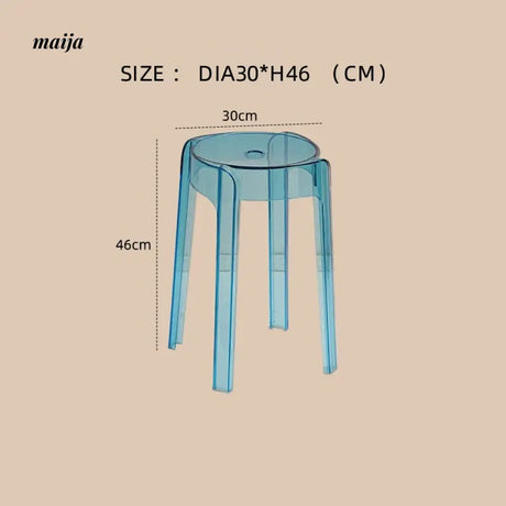 LOWERLEFT Transparent Low Plastic Stool from Lower Left