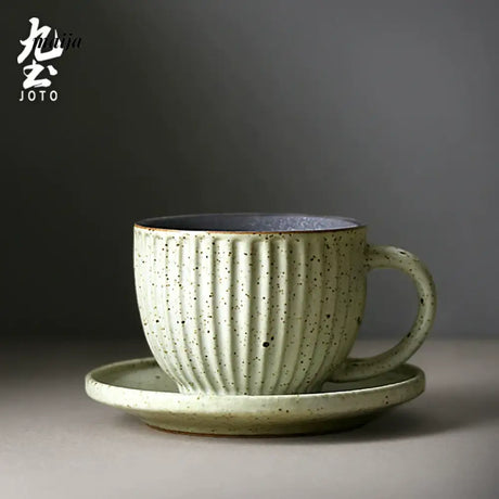 JOTO Eleven Color Japanese Rough Pottery Couple Coffee Cup from MOSE
