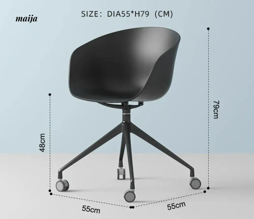 LOWERLEFT Rotating Computer Chair from Lower Left