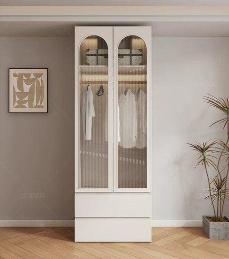 AIWO Bastien Wardrobe with Desk and Handle-Free Modern Design from AIWO
