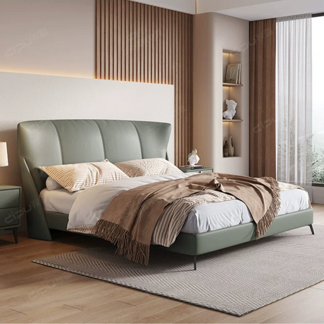 DIPU Brylee Cream Modern Scandinavian Bed from DIPU