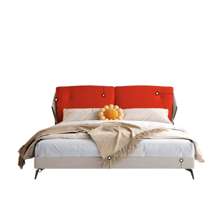 DIPU Emelia Minimalist Cream Designer Bed from DIPU