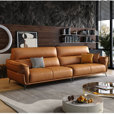 DIPU Frank Cream Leather Design Sofa from DIPU
