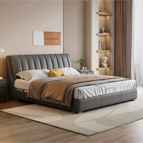 DIPU Ivy Minimalist Russian Pine Leather Sofa from DIPU