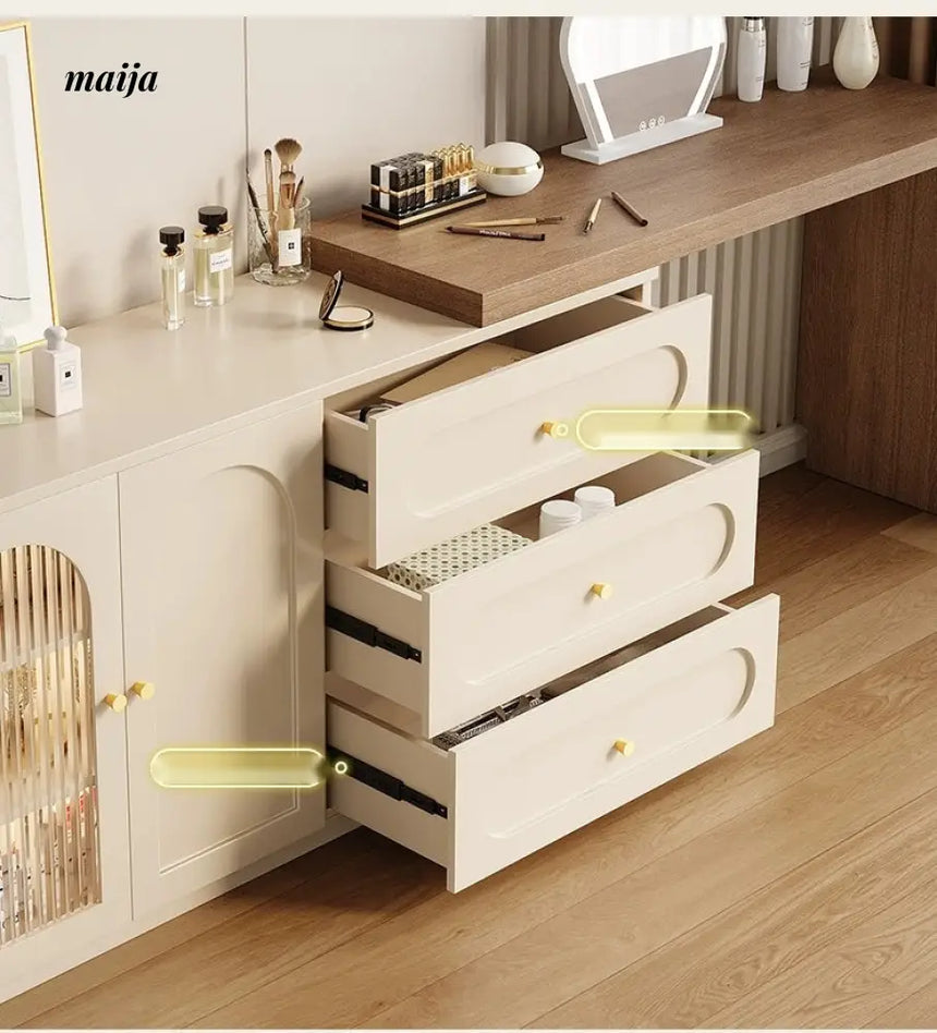 MEIHOUSE French Cream Dressing Table Modern Desk Chest Bedroom from MEIHOUSE