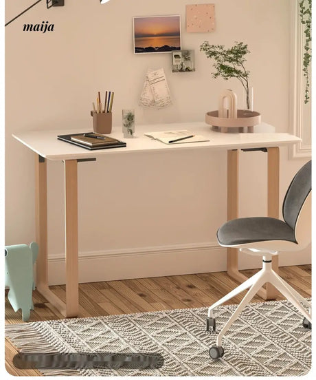 LOWERLEFT Japanese Bedroom End of Bed Computer Desk from Lower Left