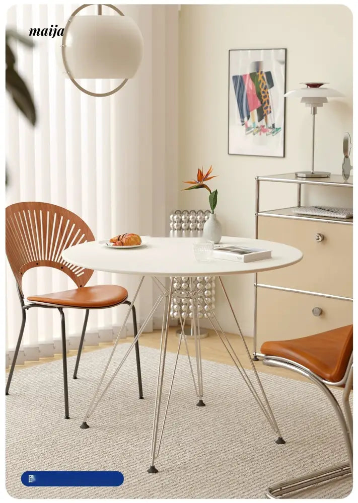 LOWERLEFT White Round Dining Table from HOBBYTREE