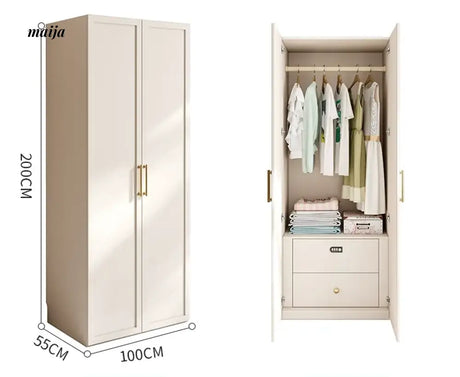 MEIHOUSE French Cream Bedroom Wardrobe Easy Assembly Storage Cabinet from MEIHOUSE