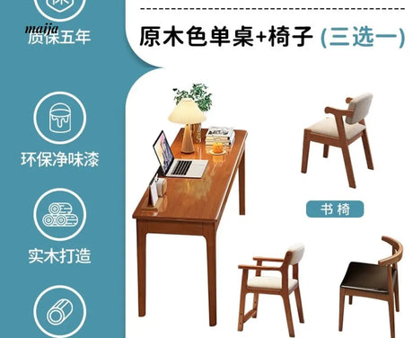Pioneer Solid Wood Narrow Desk from maija