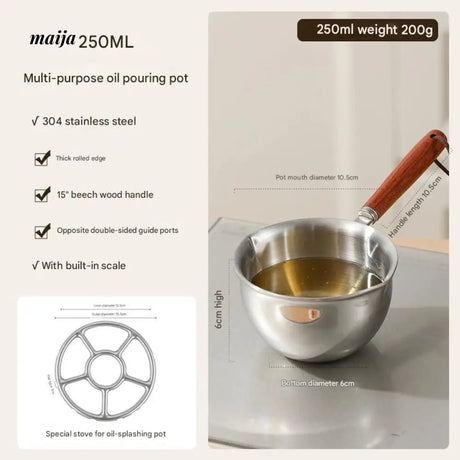 CAROTE Small Oil Pot with Splash Guard from CAROTE