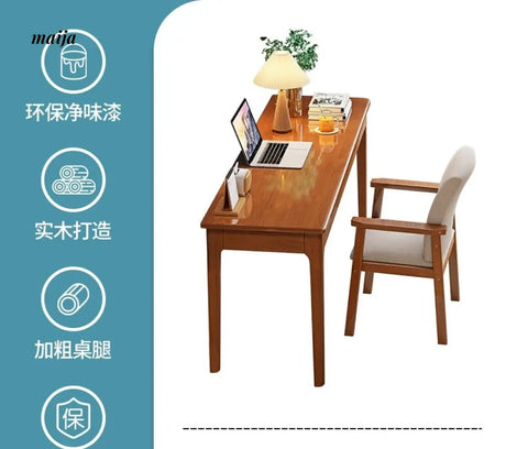 Pioneer Solid Wood Narrow Desk from maija