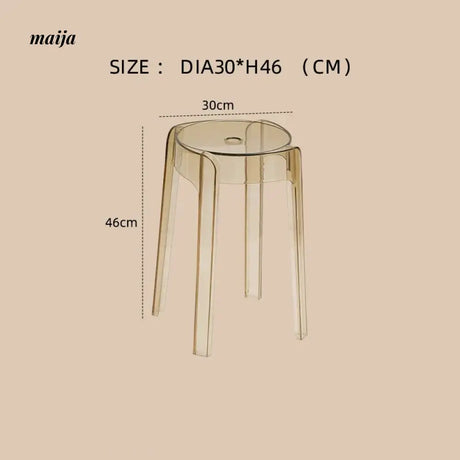 LOWERLEFT Transparent Low Plastic Stool from Lower Left