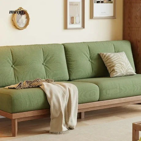 Japanese Style Solid Wood Sofa with Storage System from AI
