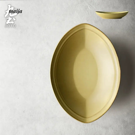JOTO Japanese Retro Ceramic Dish Daily Steamed Fish Plate from JOTO